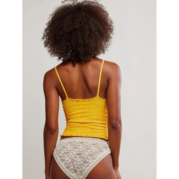 🎉LAST CHANCE🎉 FREE PEOPLE Pucker Up Seamless Cami / Citrus Grove - Picture 3 of 6